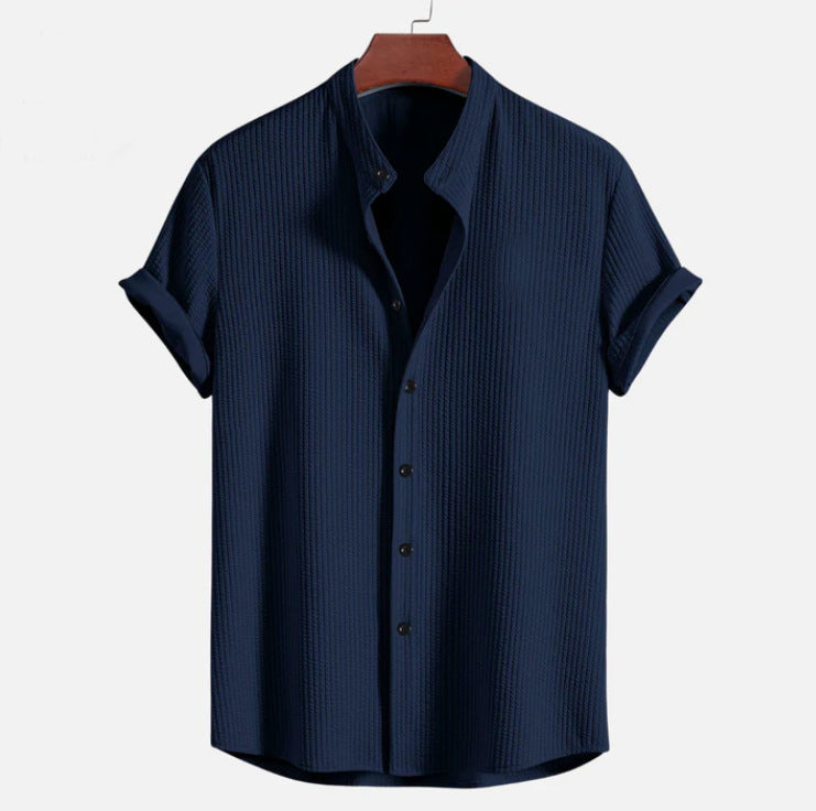 Camisa suelta de manga corta, ropa de verano para hombre