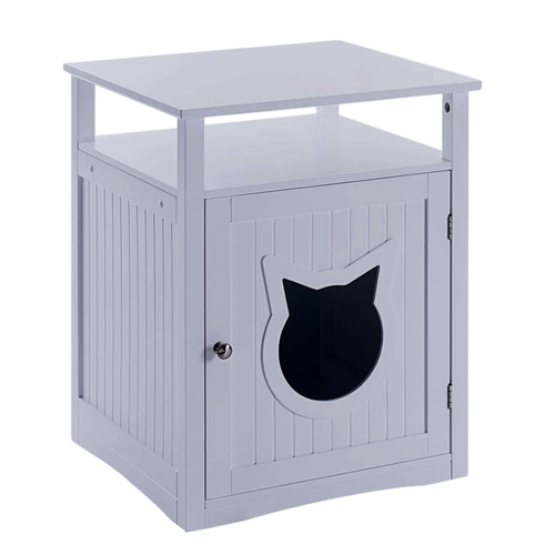 Mesita de noche para mascotas, caja de arena para muebles, caja de arena para mascotas de interior 