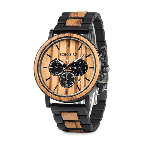 Reloj de madera de lujo, moderno y casual para hombres