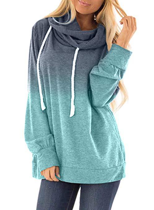 Zweifarbige Fashion Hoodies für Damen