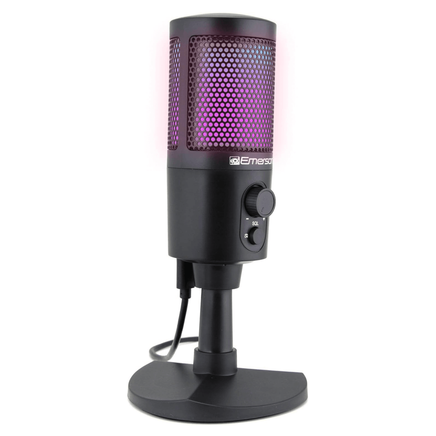 Emerson USB Gaming & Streaming Microphone with RGB Lighting with