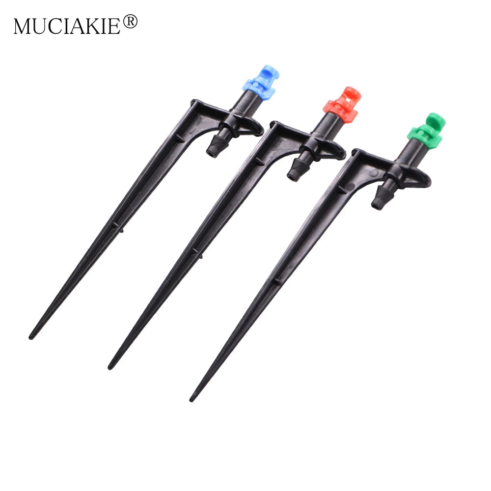 15PCS Gardening Watering Drip 13CM Stake Emitters Sprayer Vortex Sprinkler fit 4/7mm Hose Agriculture Irrigation Misting Nozzles