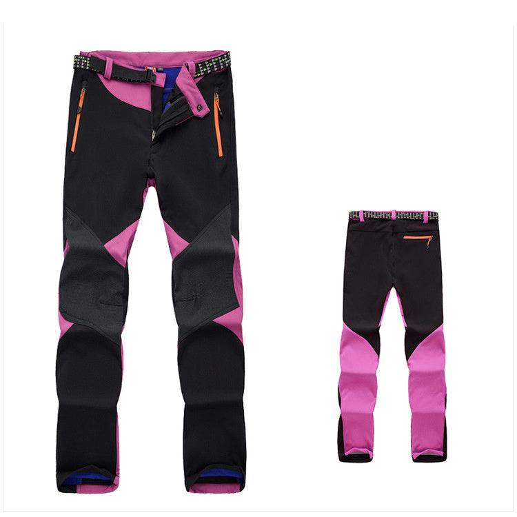 Pantalones deportivos de exterior Soft Shell Pantalones de asalto Pantalones de ciclismo impermeables y a prueba de viento para mujer