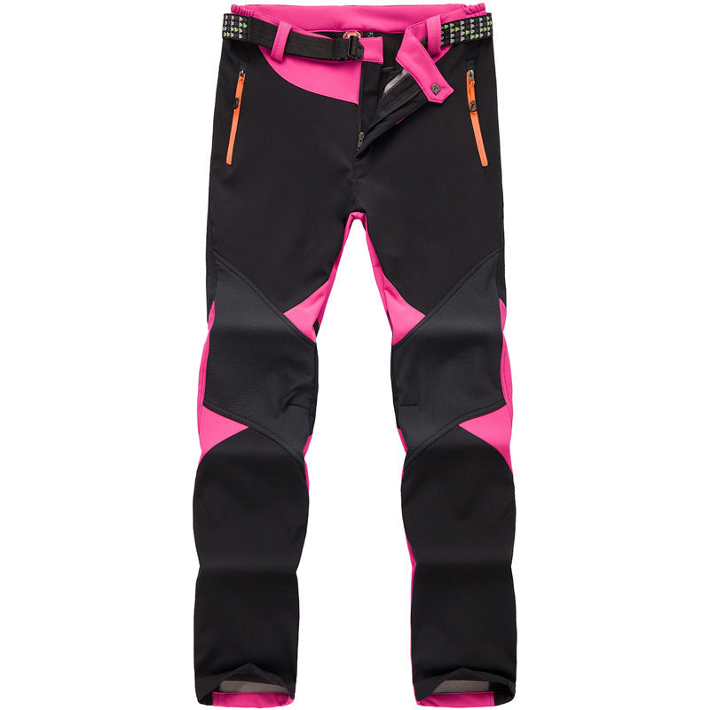 Pantalones deportivos de exterior Soft Shell Pantalones de asalto Pantalones de ciclismo impermeables y a prueba de viento para mujer