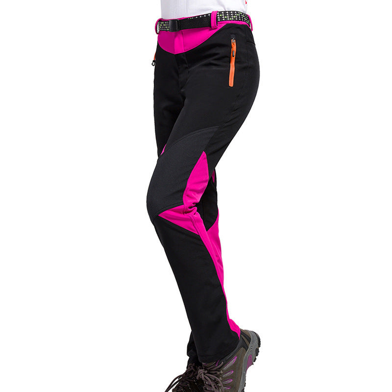 Pantalones deportivos de exterior Soft Shell Pantalones de asalto Pantalones de ciclismo impermeables y a prueba de viento para mujer