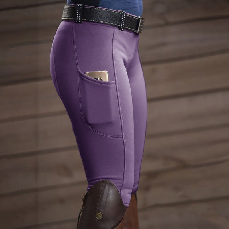 Equestrian Pants Stretch Hip-lifting Ladies Casual Pants