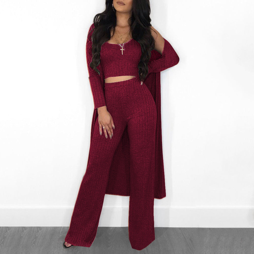 Ladies jacket vest pants suit