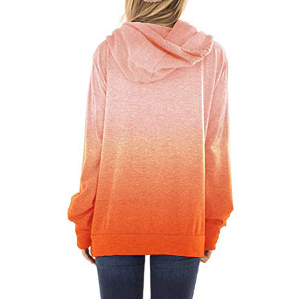 Zweifarbige Fashion Hoodies für Damen