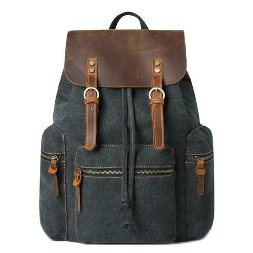 Fashion Contrast Color Canvas Backpack For Men And Women