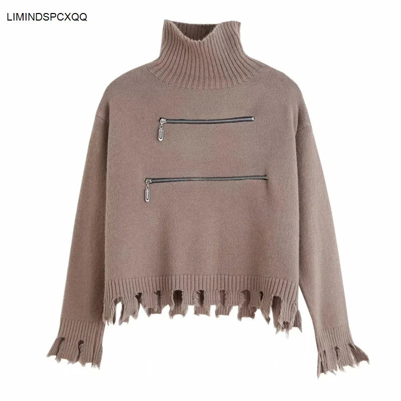 2021 Autumn Winter Casual Female Short Sweaters Turtleneck Pullovers Long Sleeve Solid Stretch Korean Top Knit Sweater Women