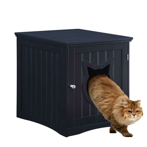 Mesa auxiliar para casa de gatos, mesita de noche, casa para mascotas, recinto para caja de arena