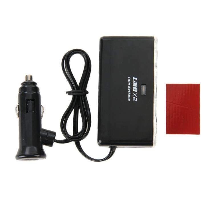 Adaptador de encendedor de cigarrillos AMZER de 2 tomas con salida de corriente para automóvil de 12/24 V