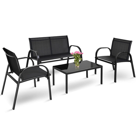 4-teiliges Bistro-Set für Terrassenmöbel