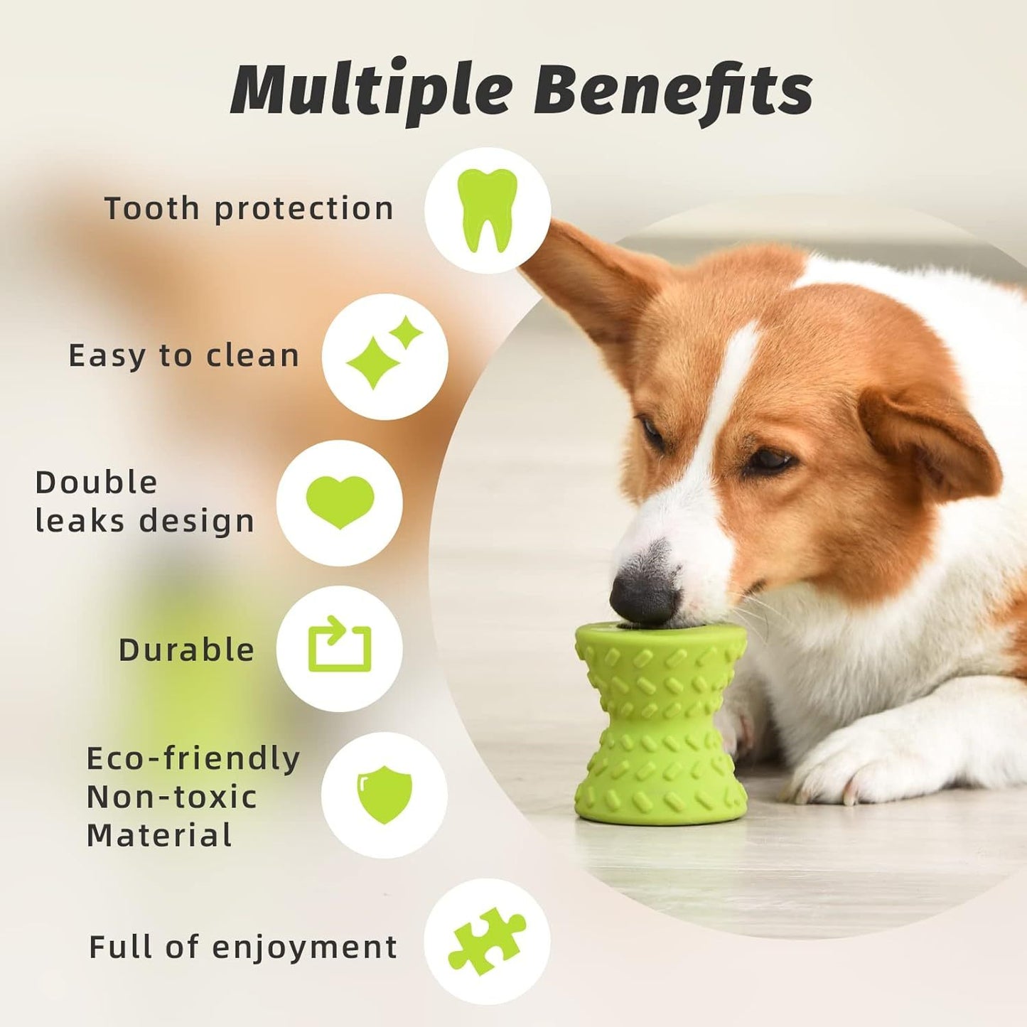 Interactive Treat Dispensing Puppy Toys Dog Bones For Aggressive Chewers Super Dog Toys Tough Chew For Dogs Toy Bone Natural Rubber Leaked Dumbbells