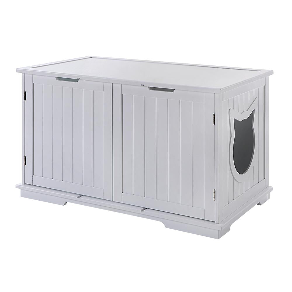 Caja de arena para gatos de gran tamaño, banco, recinto, mueble, caja, casa