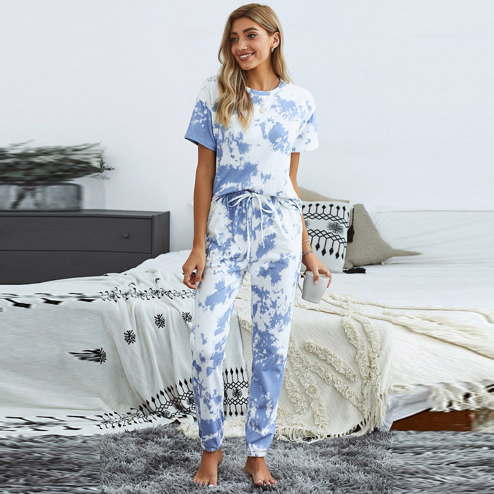 Ladies Home Tie-Dye Pants Pajamas