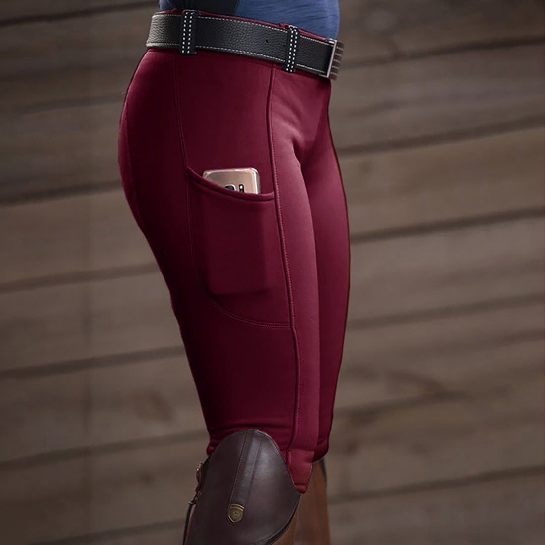 Equestrian Pants Stretch Hip-lifting Ladies Casual Pants