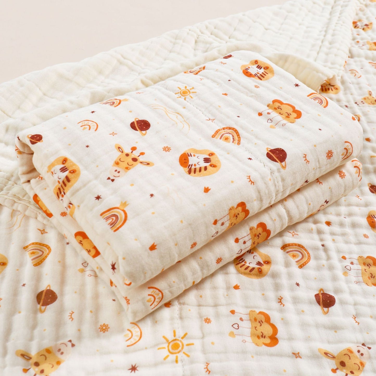 Newborn Baby Printed Pure Cotton Gauze Blanket