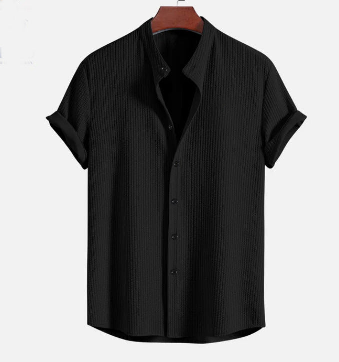 Camisa suelta de manga corta, ropa de verano para hombre