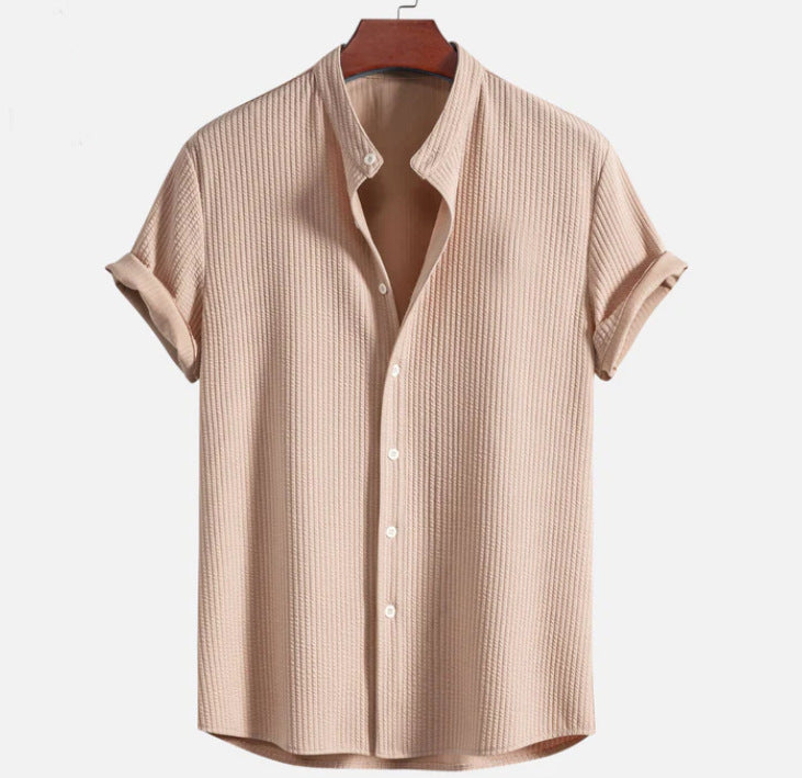 Camisa suelta de manga corta, ropa de verano para hombre