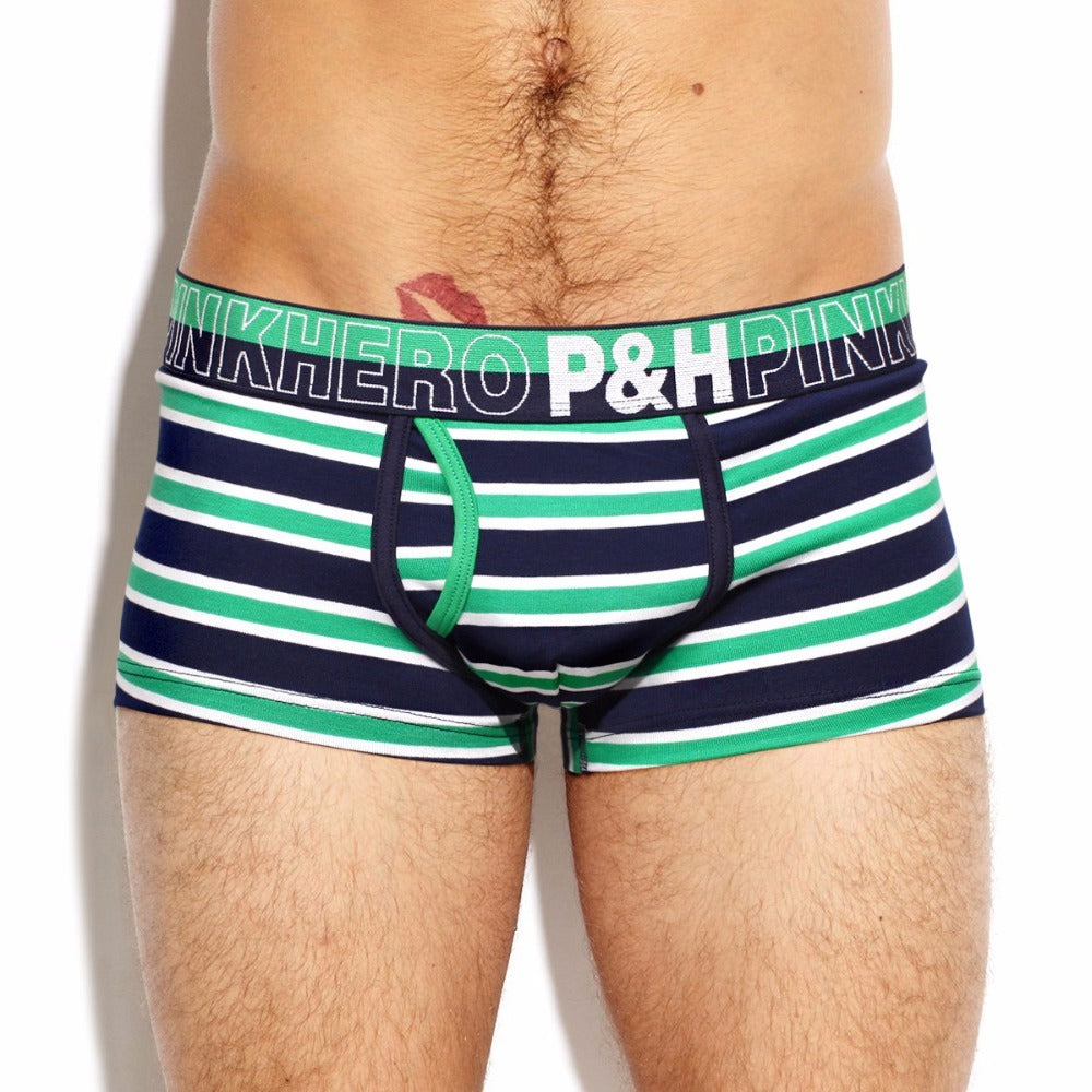 Men's cotton underwear comfort striped boxer briefs