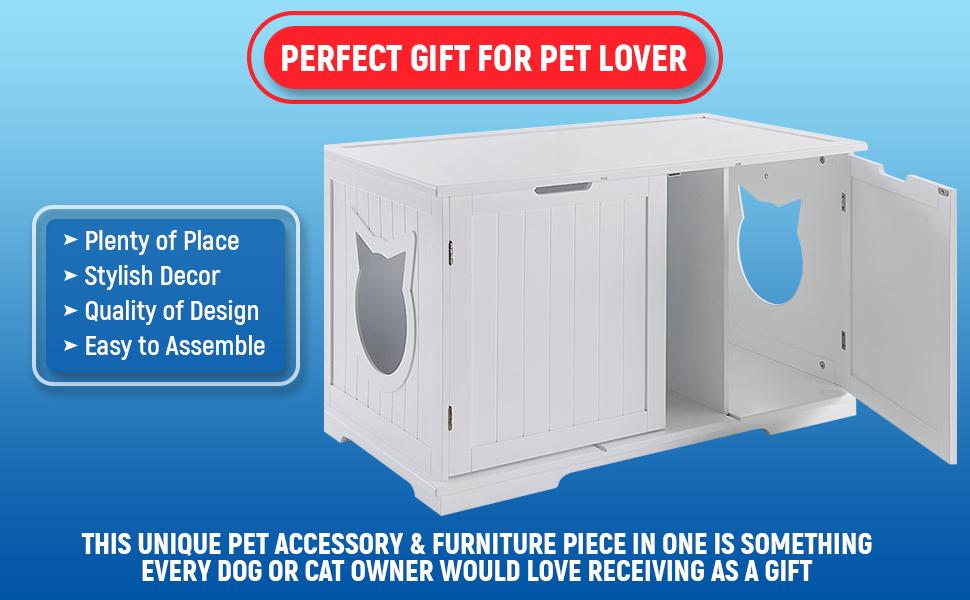 Caja de arena para gatos de gran tamaño, banco, recinto, mueble, caja, casa