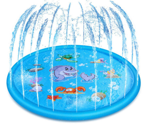 Alfombrilla de piscina con rociador de agua para niños duradera y resistente al agua