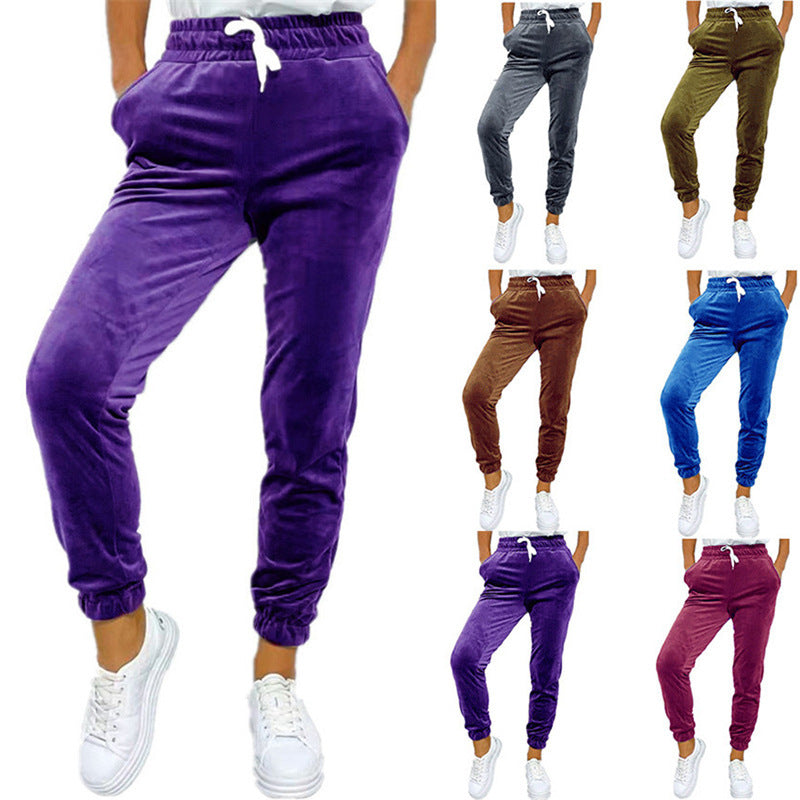 Ladies Lace-up Breathable Casual Sports Pants