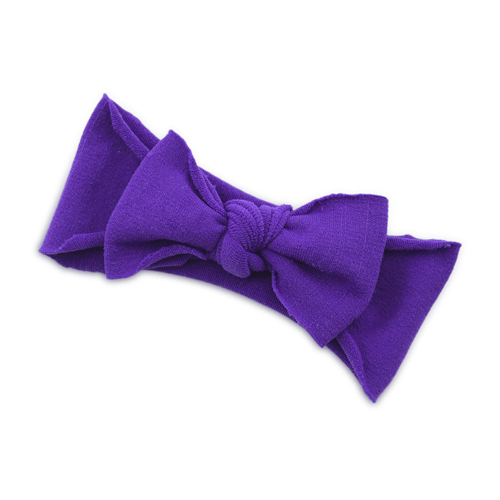 Baby Hair Accessories Solid Color Knotted Headband