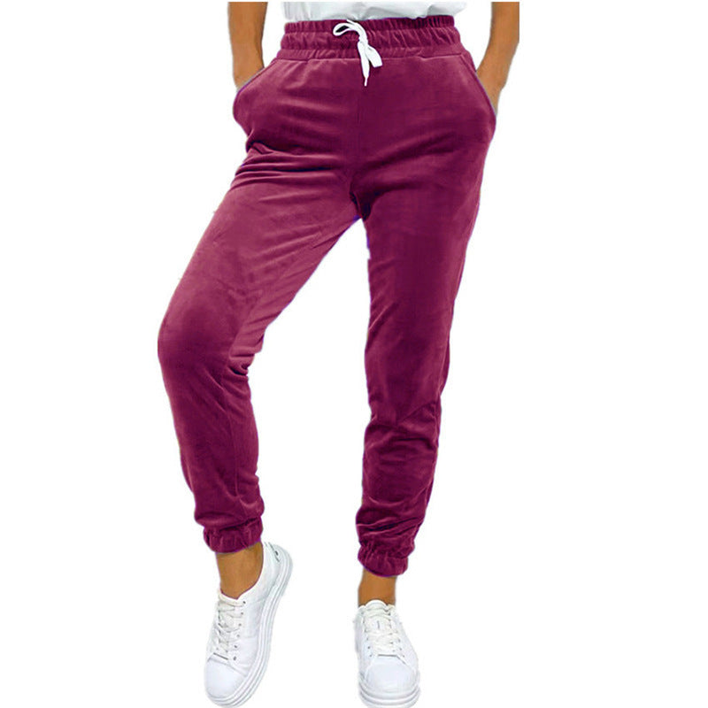 Ladies Lace-up Breathable Casual Sports Pants