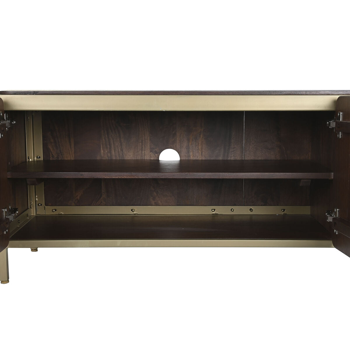 Mueble de TV DKD Home Decor Marrón Acero Madera de mango (140 x 40 x 48 cm)