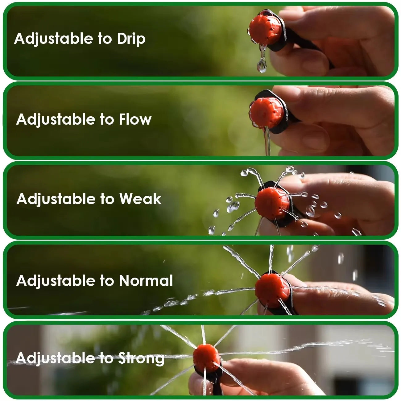 Sistema de riego por goteo para jardín KESLA, manguera de 1/4'', kit de riego por aspersión con micronebulización, aspersor ajustable, conector en T 