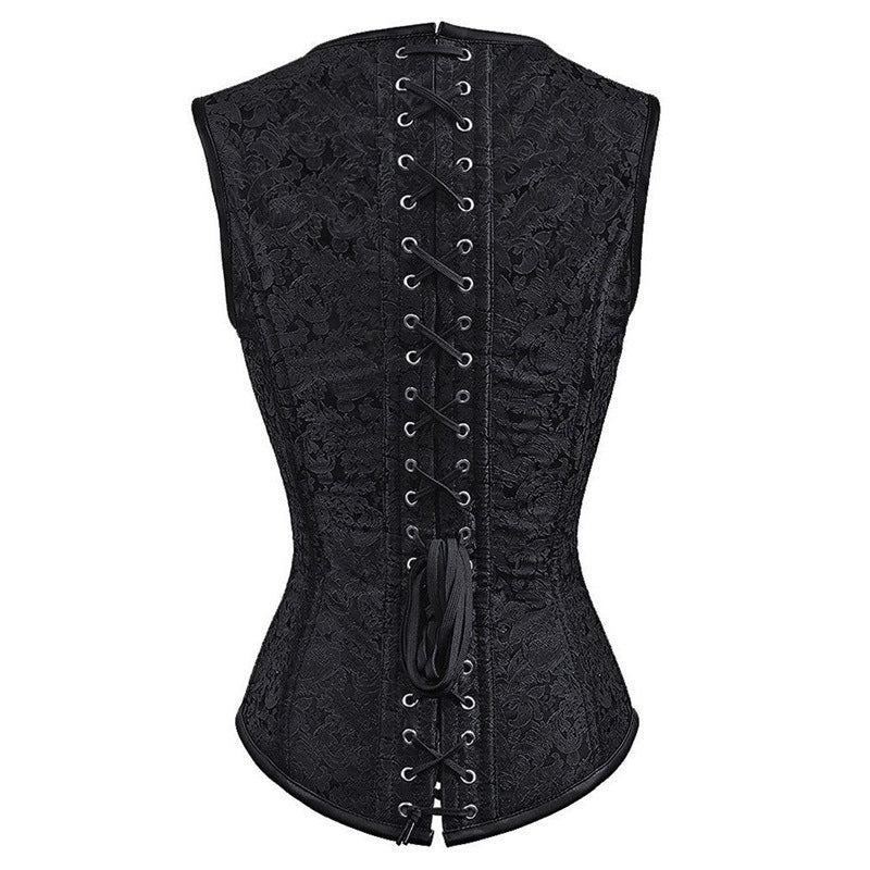 Damen Gothic Punk Stahl Doppelknopf Riemen Shaper