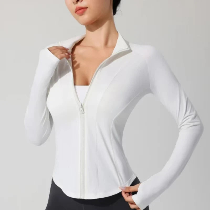 Chaqueta deportiva para mujer para actividades al aire libre, protección solar contra el hielo en verano, chaqueta fina y transpirable, ropa para correr y hacer yoga 