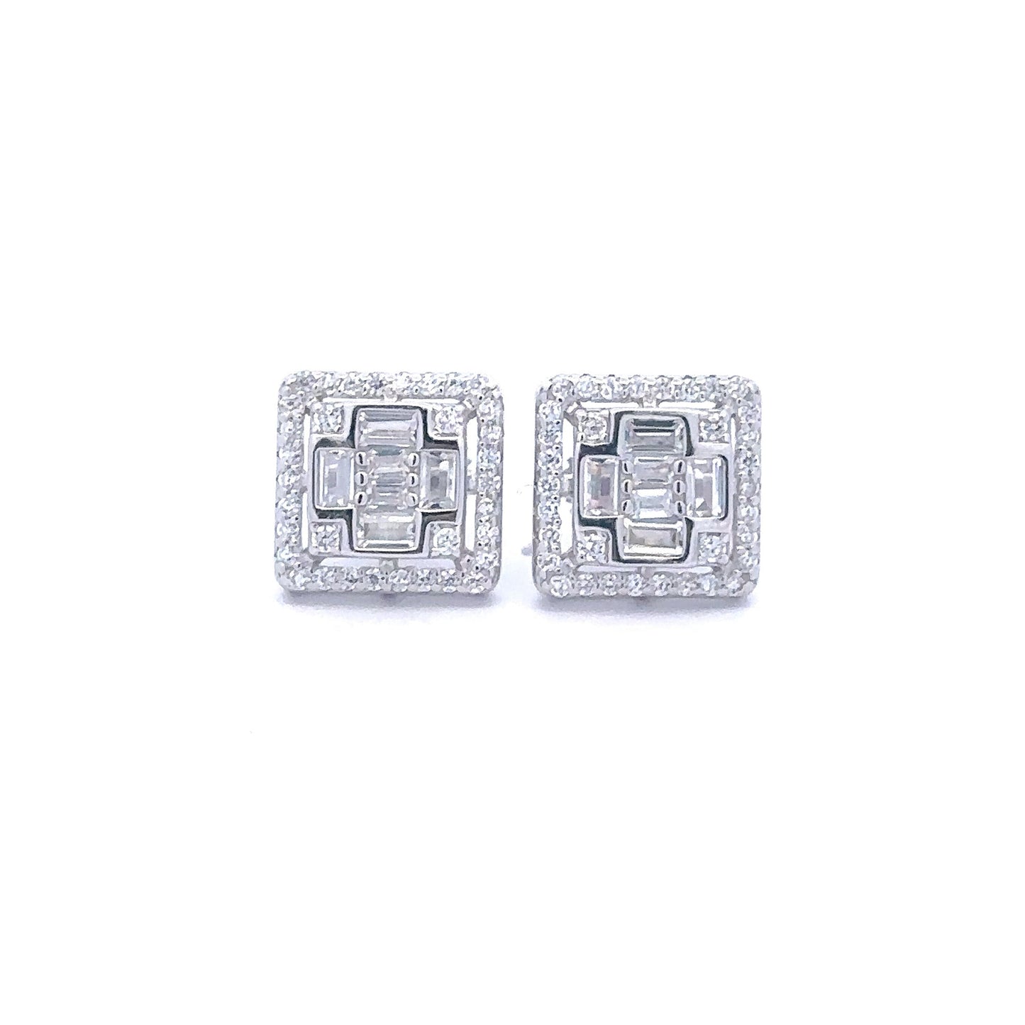 ELIN 925 CZ RHODIUM ICED OUT OHRRINGE | 9222721