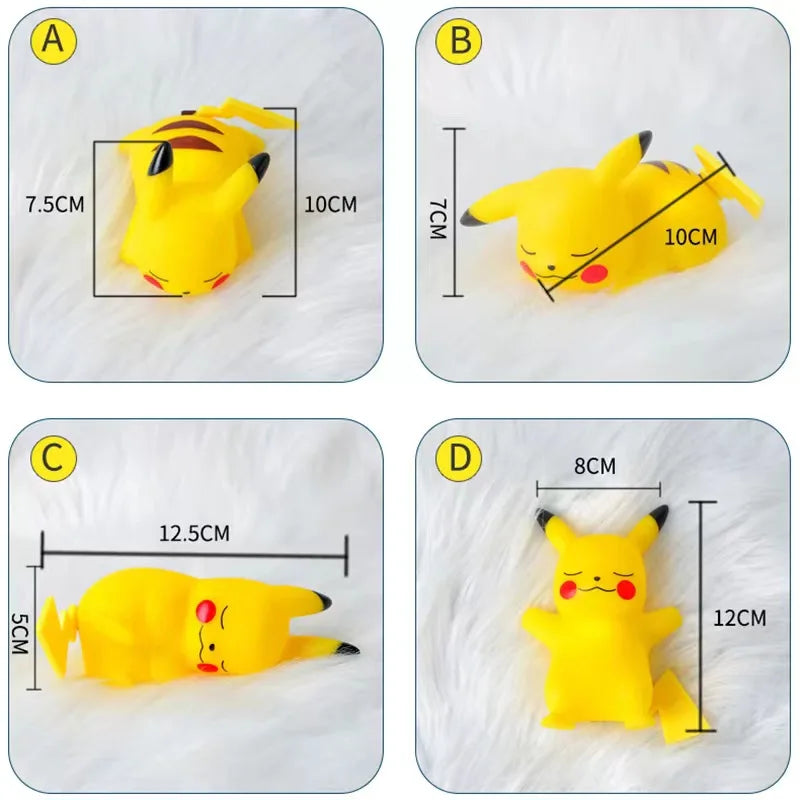 Luz de noche brillante de Pokémon Pikachu, juguete para niños, Pokémon Pikachu lindo