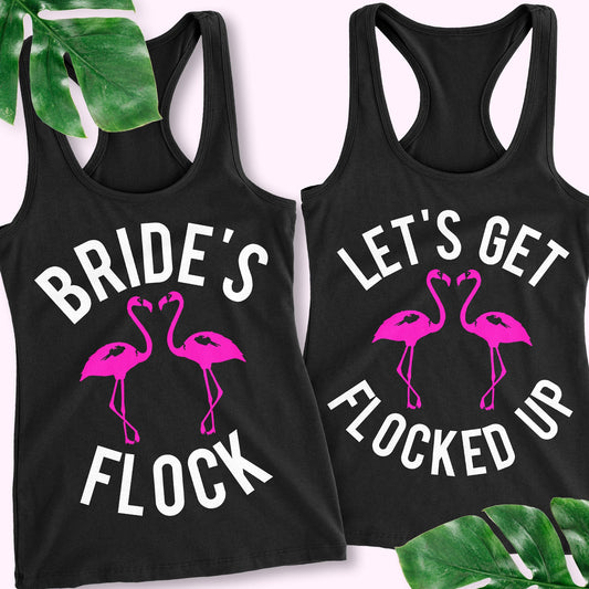 Camisetas sin mangas con estampado de flamencos de Bride's Flock: elige tu estilo 