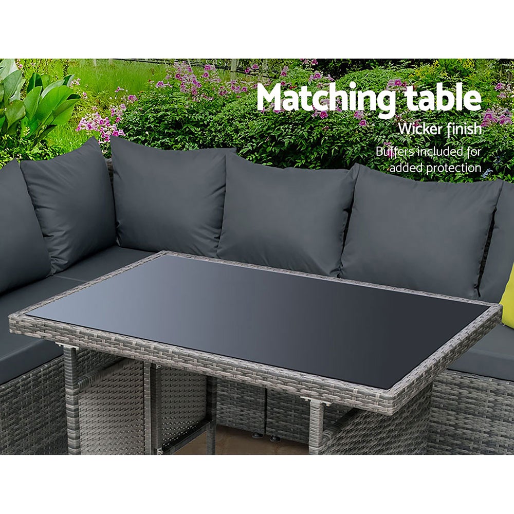 Gardeon Gartenmöbel Terrassenset Esstisch Sofa Tisch Stuhl Lounge