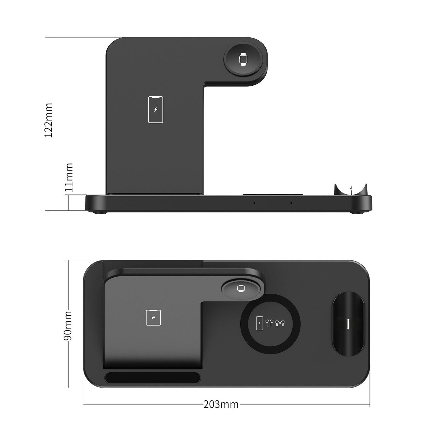 Estación de carga inalámbrica Dragon para teléfonos iPhone y Samsung