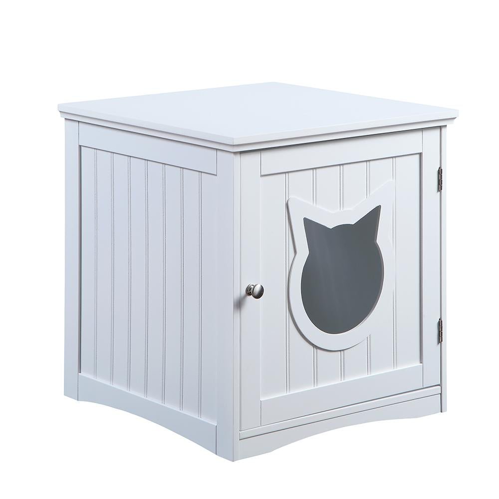 Mesa auxiliar para casa de gatos, mesita de noche, casa para mascotas, recinto para caja de arena