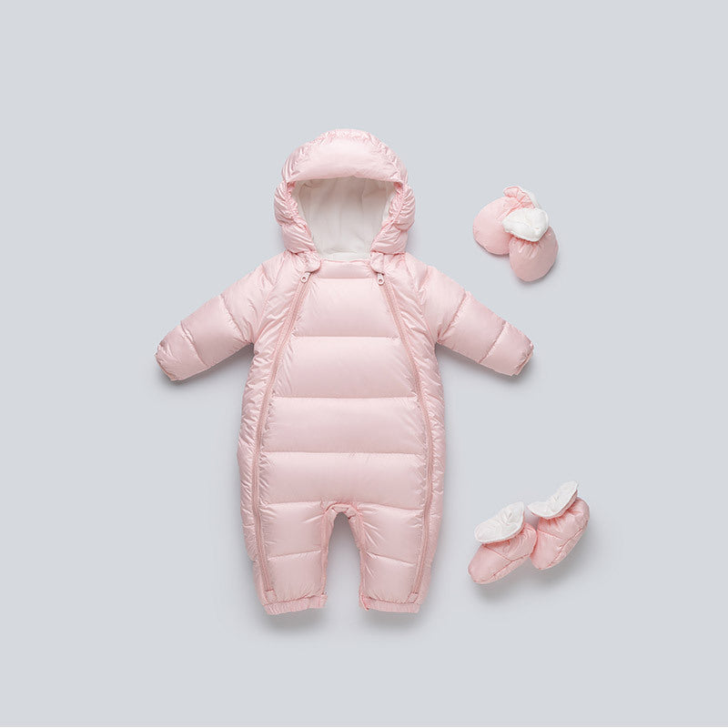 Verdickter Overall mit Daunenjacke für Babys