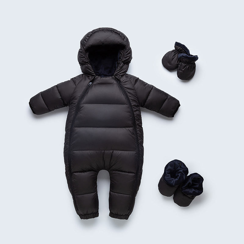 Verdickter Overall mit Daunenjacke für Babys