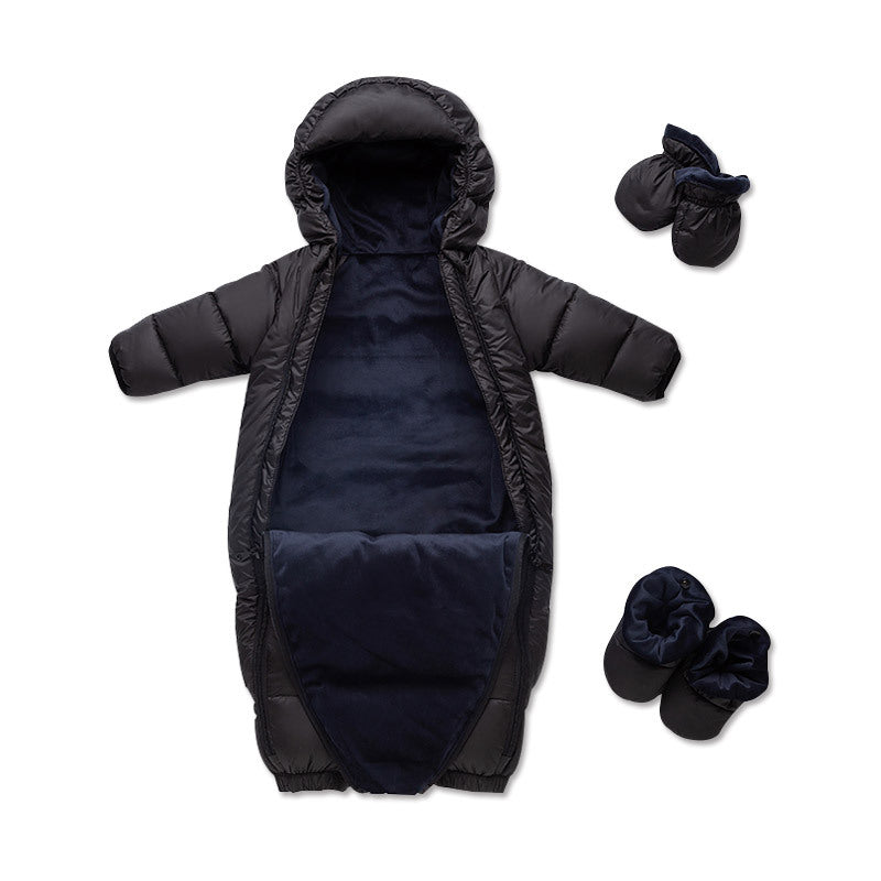 Verdickter Overall mit Daunenjacke für Babys