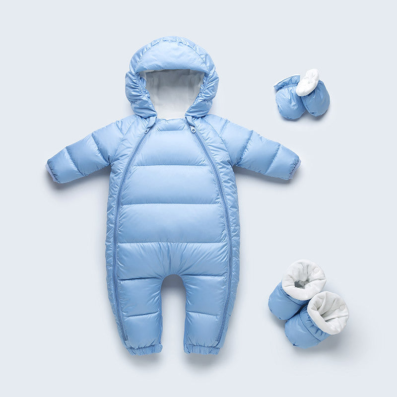 Verdickter Overall mit Daunenjacke für Babys