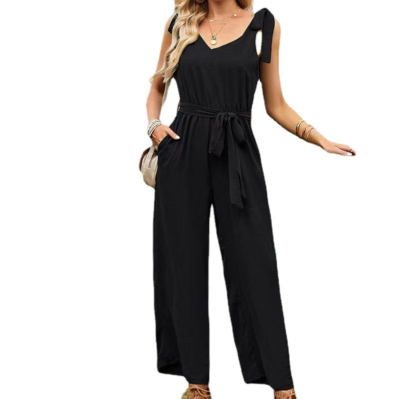 Eleganter Jumpsuit in Volltonfarbe für Damen