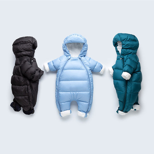 Verdickter Overall mit Daunenjacke für Babys