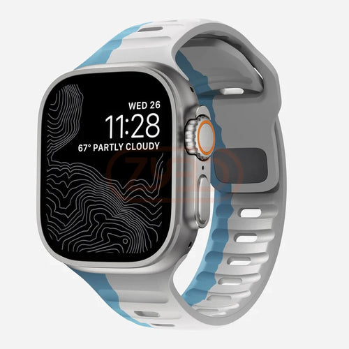 Sportarmband für Apple Watch Ultra 10 9 8 7 6 SE 5 Weiches Silikon 