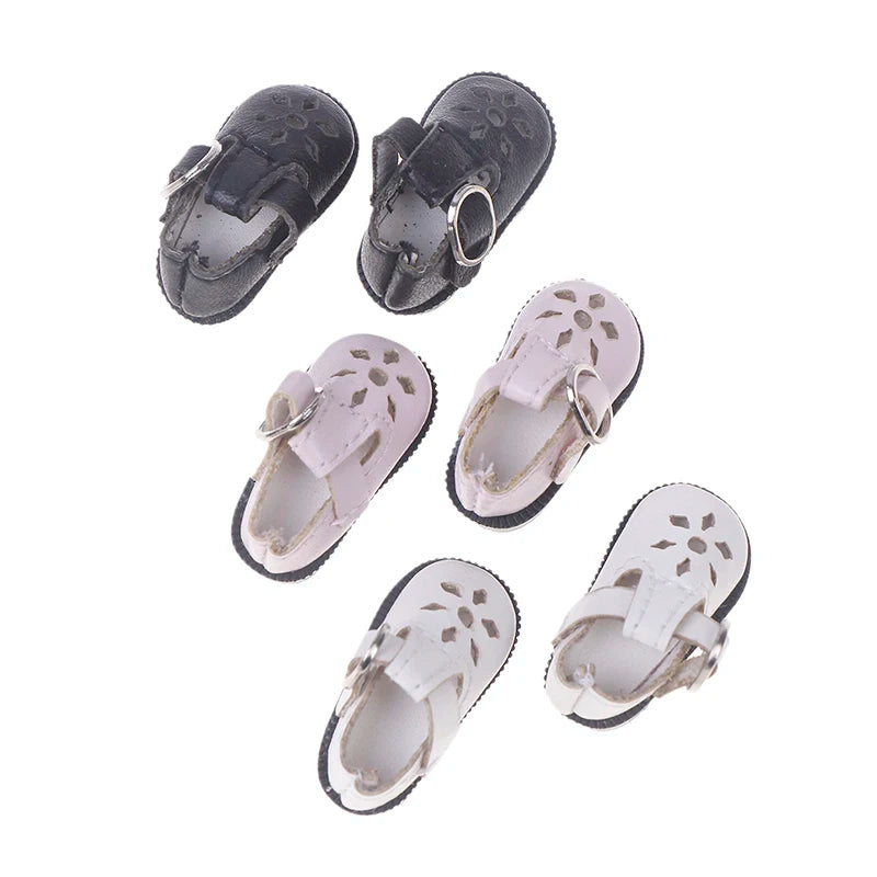 Doll Shoes Mini Leather Dolls Sneakers Casual Shoe Mini Doll Decoration Shoes Accessories Kid Birthday Gift Girl Toy