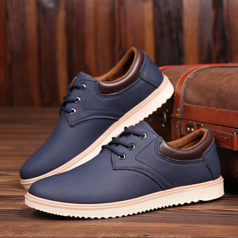 Lässige, flache Oxford-Sneaker für Herren