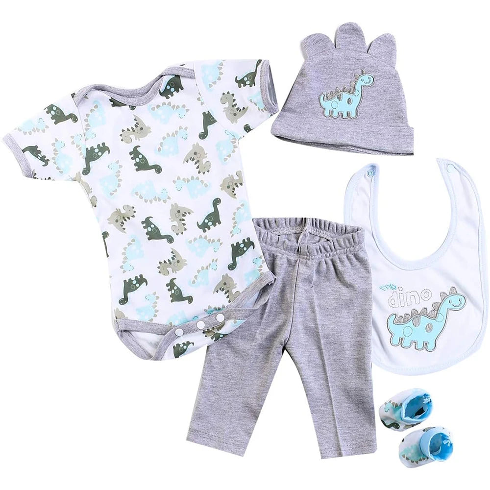 Ropa para bebés y muñecas Reborn, conjuntos de dinosaurios para muñecas Reborn de 20 a 22 pulgadas, ropa de dinosaurios, ropa para niñas y bebés, conjuntos para bebés